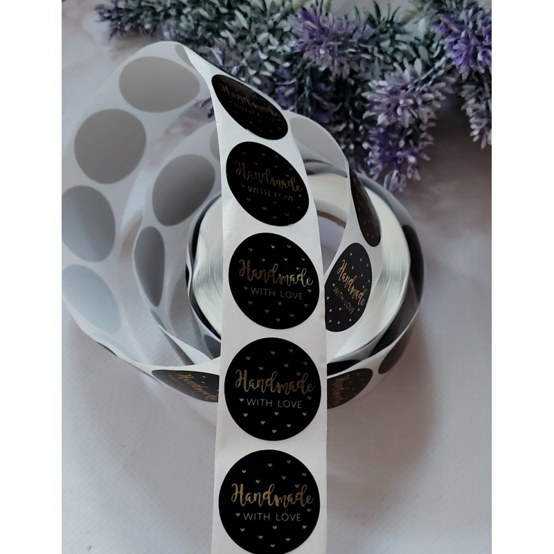 Наклейки в рулоні Hand made with love Наклейки в рулоні Hand made with love