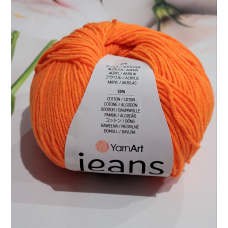 YarnArt Jeans 77 оранжевий неон