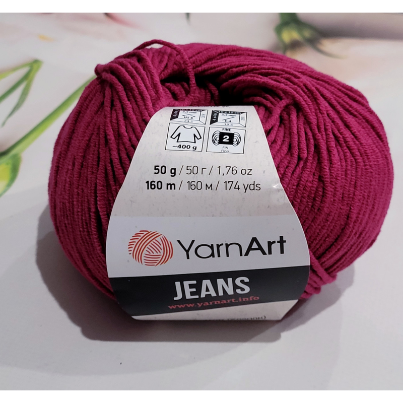 YarnArt Jeans 91 винний YarnArt Jeans 91 винний