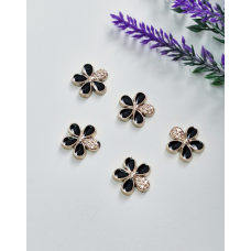 Серединка Квітка 1,6×1,7см чорний