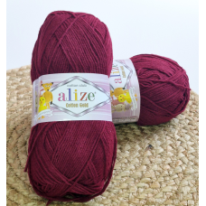 Alize Cotton Gold №57 бордовий