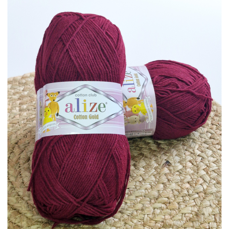 Alize Cotton Gold №57 бордовий