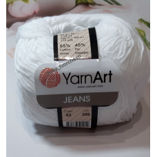 YarnArt Jeans №62-білосніжний