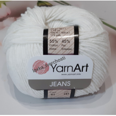 YarnArt Jeans №01-білий