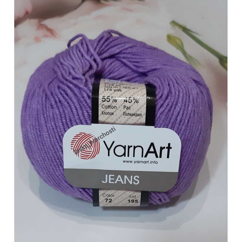 YarnArt Jeans №72-бузковий YarnArt Jeans №72-бузковий